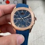Super Clone Patek Philippe Aquanaut 5261R Moonphase Blue Rose 40mm – Swiss SuperClone