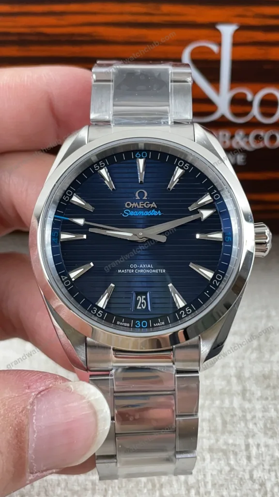 Super Clone Omega Seamaster Aqua Terra Master Co‑Axial 231.10.39.21.03.002 39mm Blue Dial – – Swiss SuperClone
