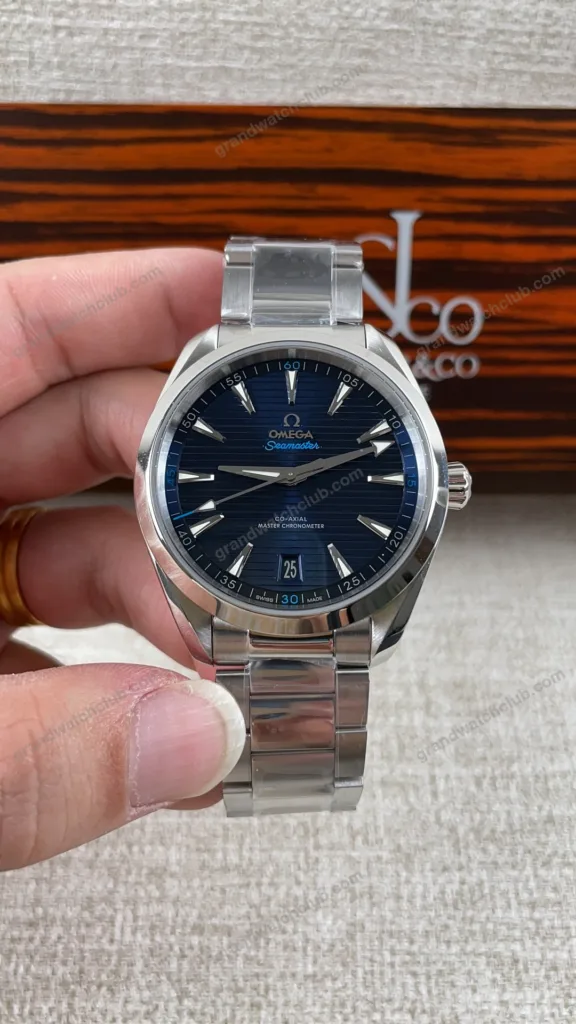 Super Clone Omega Seamaster Aqua Terra Master Co‑Axial 231.10.39.21.03.002 39mm Blue Dial – – Swiss SuperClone