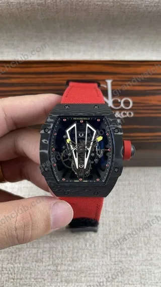 Super Clone Richard Mille RM 27-03 Richard Mille 42mm Carbon Đen 43gram