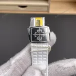 Super Clone Patek Philippe Aquanaut 5067A-025 35.6mm White Dial Diamond Bezel Moissanite Steel – CustomizeVersion – Swiss SuperClone