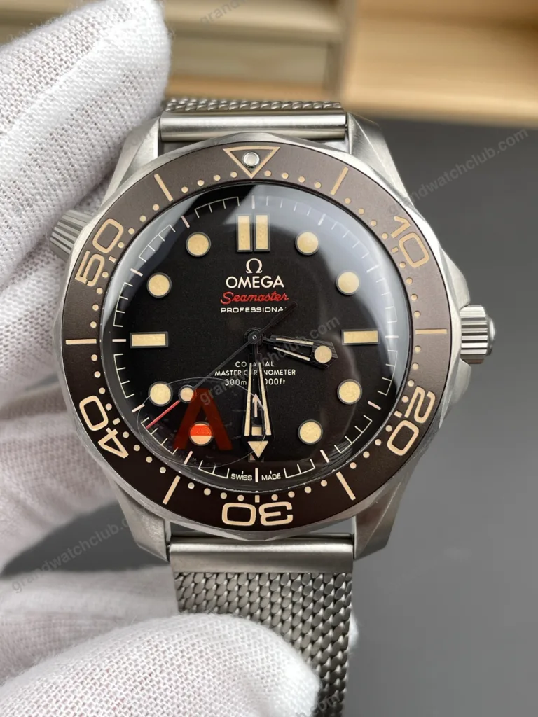 Super Clone Omega Seamaster Diver “James Bond 007 Edition” 42mm Black Dial Titanium – Swiss SuperClone