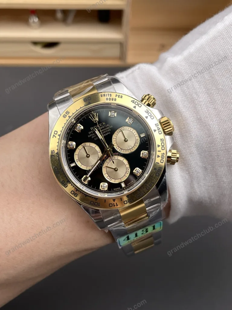Super Clone Rolex Daytona Black Diamond Dial 126503 – Swiss SuperClone