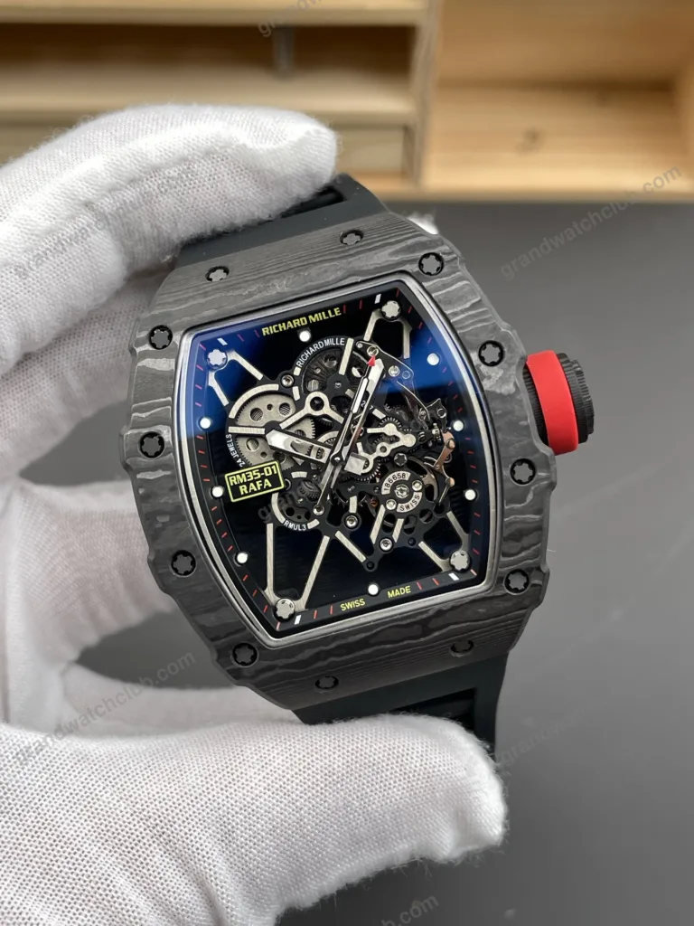 Super Clone Richard Mille RM 35-01 Richard Mille Rafa Cacbon NTPT Full Black 42mm