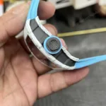 Super Clone Richard Mille RM 35-01 Richard Mille Rafa Cacbon NTPT Blue Strap 42mm