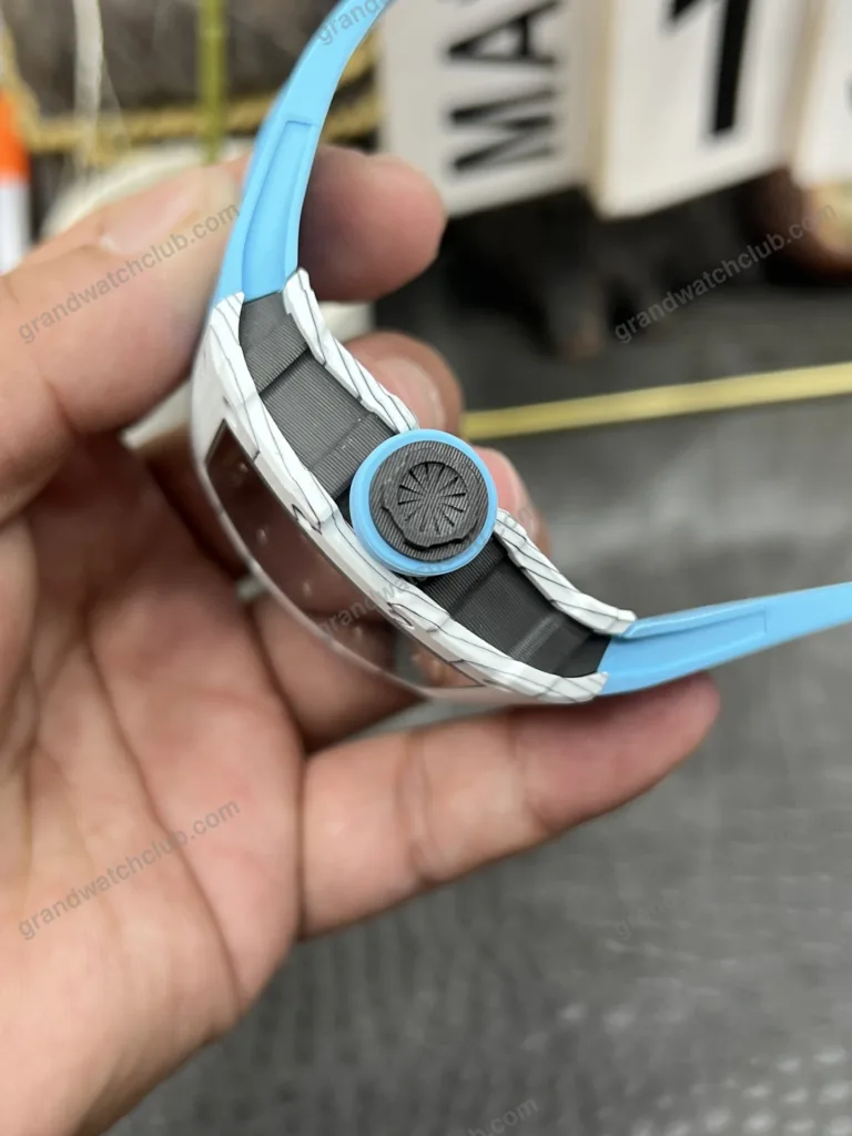 Super Clone Richard Mille RM 35-01 Richard Mille Rafa Cacbon NTPT Blue Strap 42mm