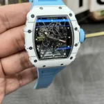 Super Clone Richard Mille RM 35-01 Richard Mille Rafa Cacbon NTPT Blue Strap 42mm