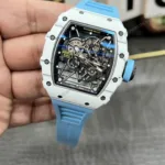 Super Clone Richard Mille RM 35-01 Richard Mille Rafa Cacbon NTPT Blue Strap 42mm