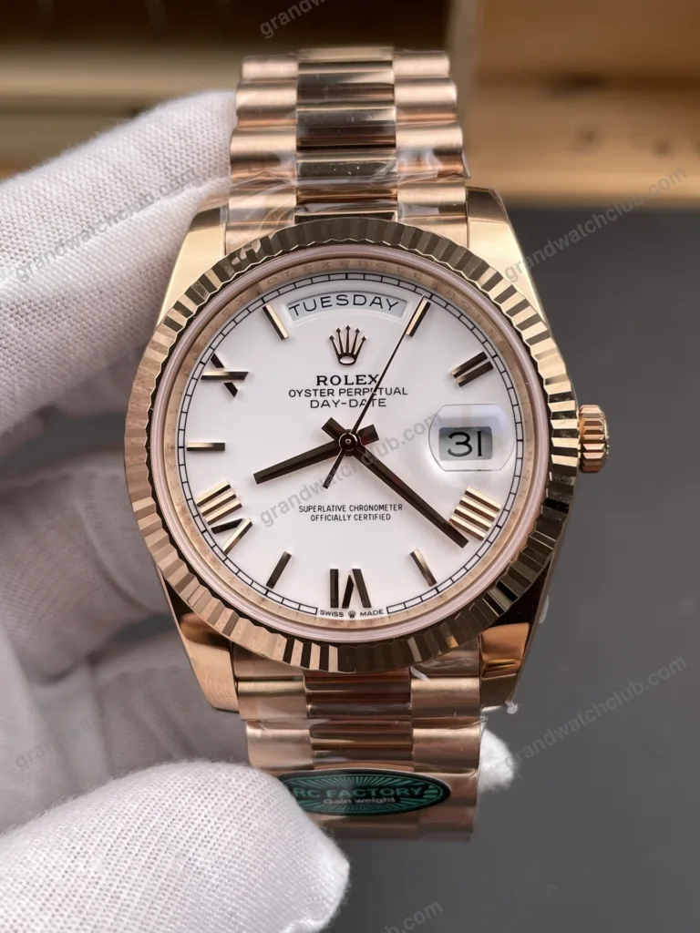Super Clone Rolex Day-Date White Dial 128235-0070 36 mm – Swiss SuperClone