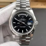 Super Clone Rolex Day-Date Bright Black Dial 228236-0003 40 mm – Swiss SuperClone