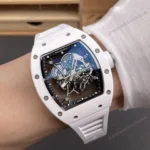 Super Clone Richard Mille RM 55 Richard Mille Manual Winding Bubba Watson 42mm White