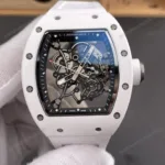 Super Clone Richard Mille RM 55 Richard Mille Manual Winding Bubba Watson 42mm White