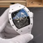 Super Clone Richard Mille RM 55 Richard Mille Manual Winding Bubba Watson 42mm White