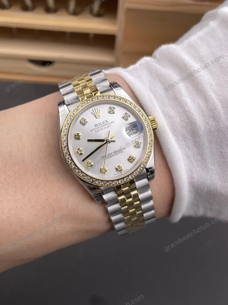 Super Clone Rolex Datejust Mother of Pearl Diamond Dial 126283RBR-0009 36 mm – Swiss SuperClone