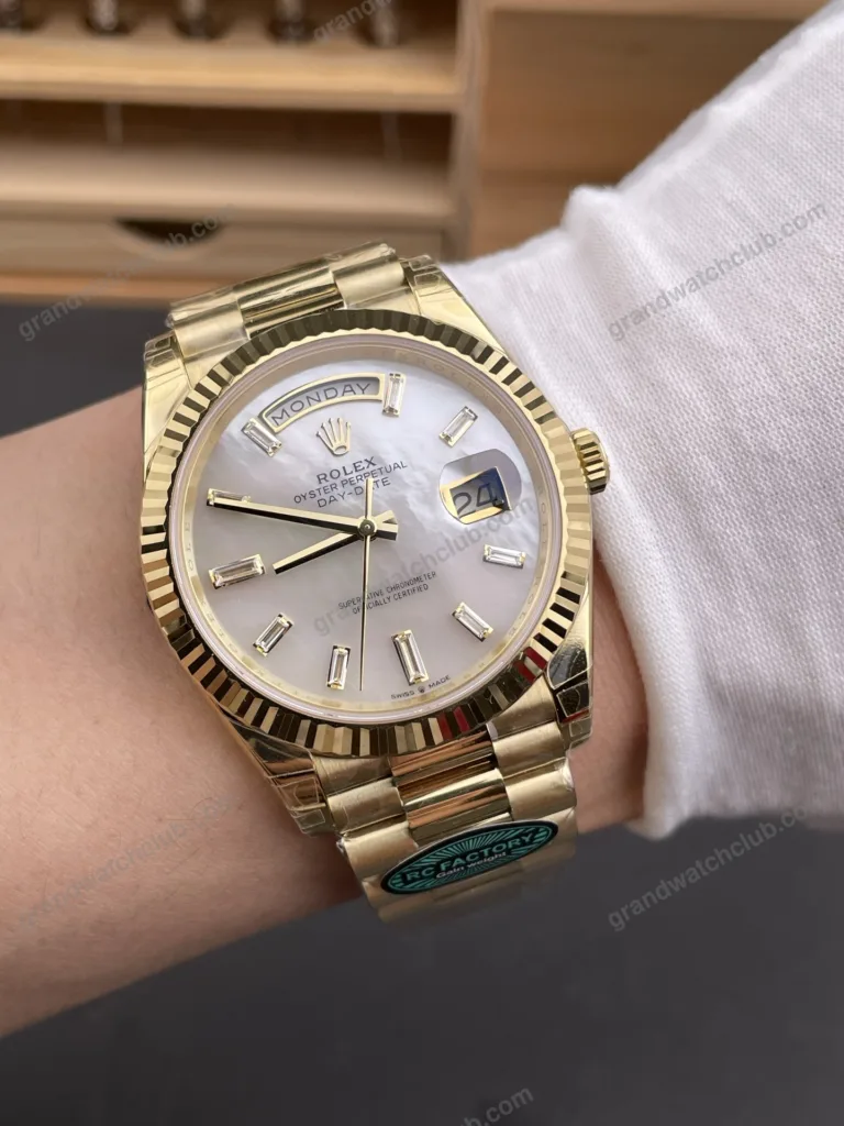 Super Clone Rolex Day-Date Silver Dial 228238 40 mm – Swiss SuperClone