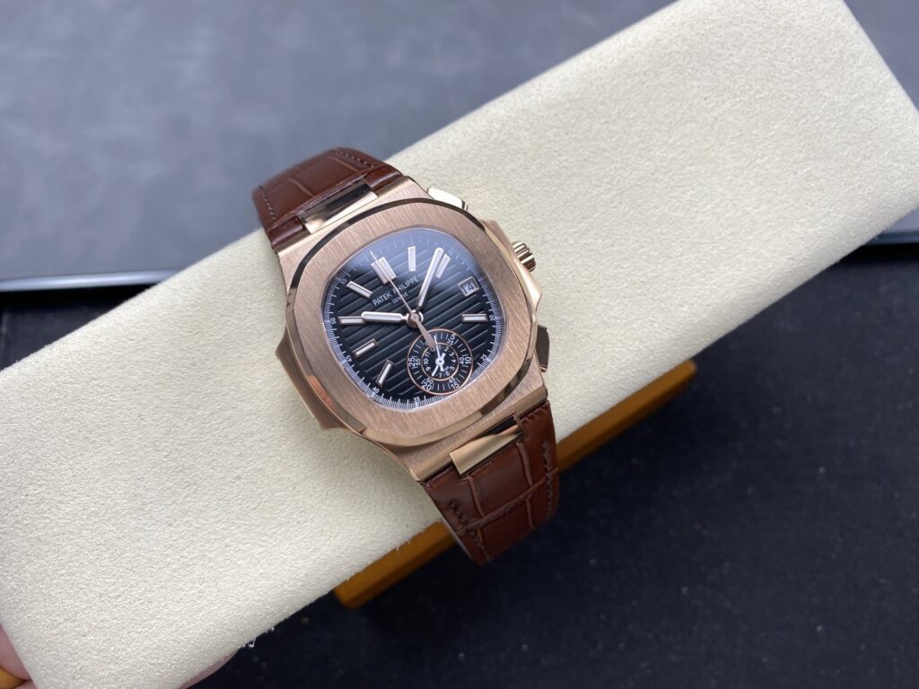 Super Clone Patek Philippe Nautilus Chronograph 5980/1AR-001 40.5mm Black Dial — view 9
