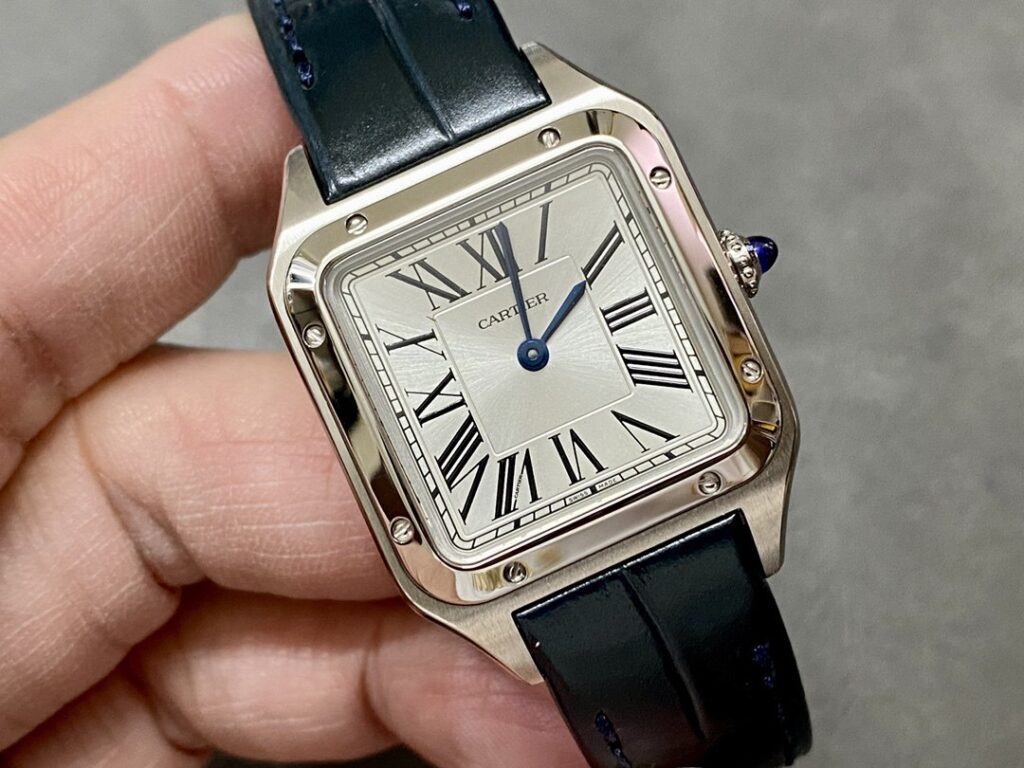 Super Clone Cartier Santos-Dumont 43.5mm WSSA0022 43.5mm x 31.4mm Steel — dial close-up