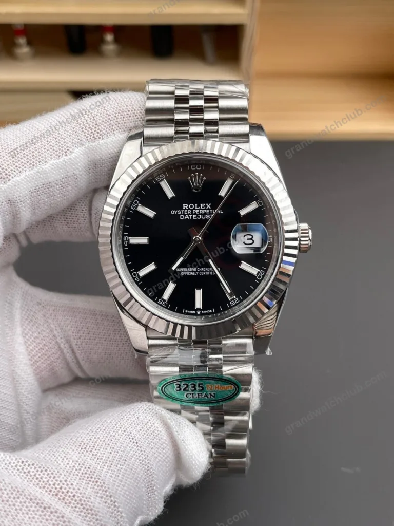 Super Clone Rolex Datejust Black Dial 126334-0018 41 mm – Swiss SuperClone