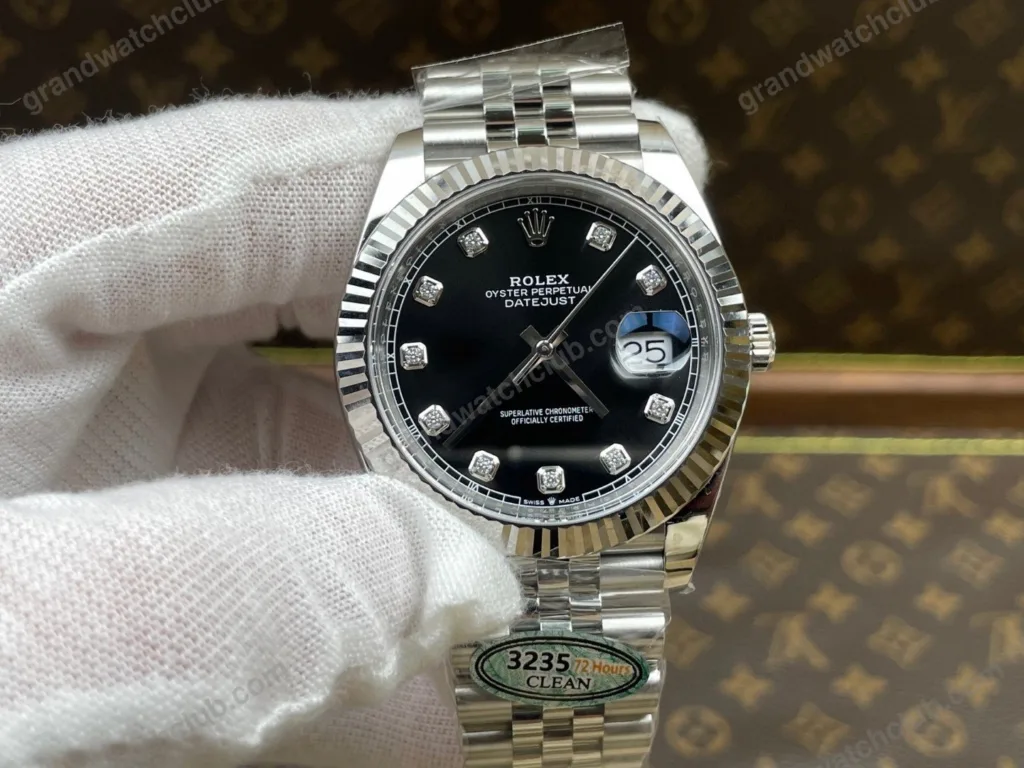 Super Clone Rolex Datejust Black Diamond Dial 126334-0012 41 mm – Swiss SuperClone