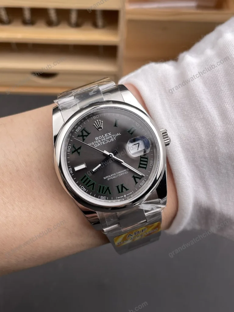 Super Clone Rolex Datejust Rhodium Dial 126300 “Wimbledon” Oyster 41 mm – Swiss SuperClone