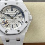 Super Clone Audemars Piguet Royal Oak Offshore Diver 15707CE 42mm White Dial Ceramic