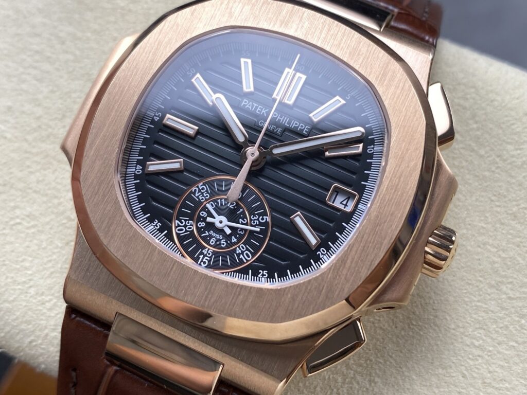 Super Clone Patek Philippe Nautilus Chronograph 5980/1AR-001 40.5mm Black Dial — view 10