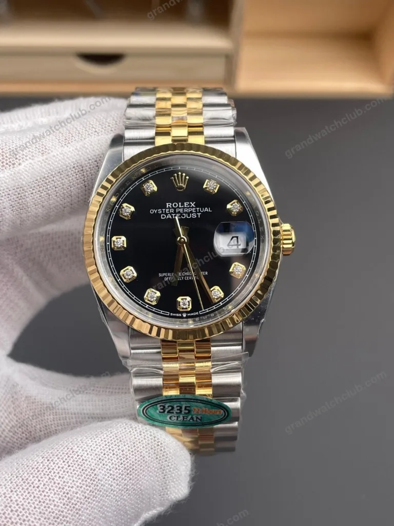 Super Clone Rolex Datejust Black Diamond Dial 126333-0006 41 mm – Swiss SuperClone