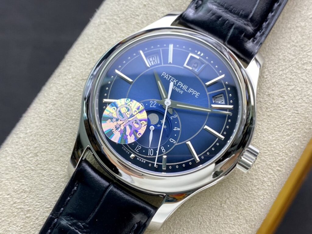 Super Clone Patek Philippe Complications 5205G-013 40mm Blue Dial Steel – Swiss SuperClone