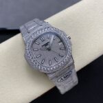 Super Clone Patek Philippe Nautilus 5711 40mm Up Full 3000pcs Moissanite Pave Hongkong – Customize Diamod — view 9
