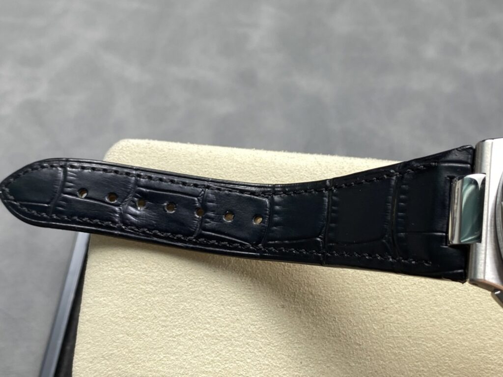 Super Clone Patek Philippe Nautilus Chronograph 5980/1A-014 40.5mm Black Dial with Leather Strap – Swiss SuperClone