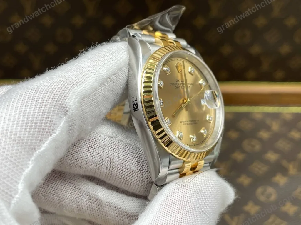Super Clone Rolex Datejust Champagne Diamond Dial 126333-0012 41 mm – Swiss SuperClone