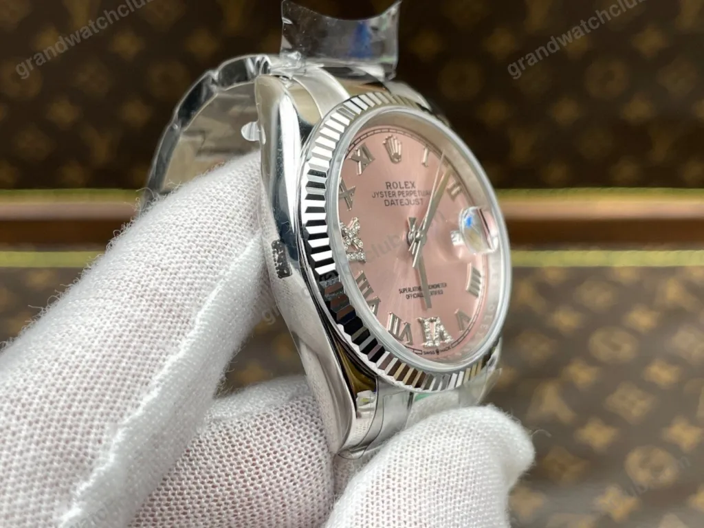 Super Clone Rolex Datejust Pink Roman Dial 126234-0032 36 mm – Swiss SuperClone