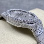Super Clone Audemars Piguet Royal Oak 15400ST 41mm Full Moissanite Hongkong – Customize Diamod — bracelet detail