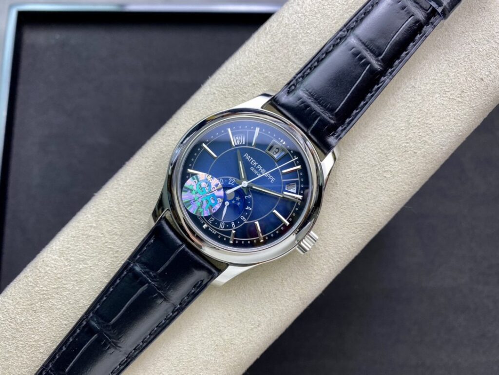 Super Clone Patek Philippe Complications 5205G-013 40mm Blue Dial Steel – Swiss SuperClone
