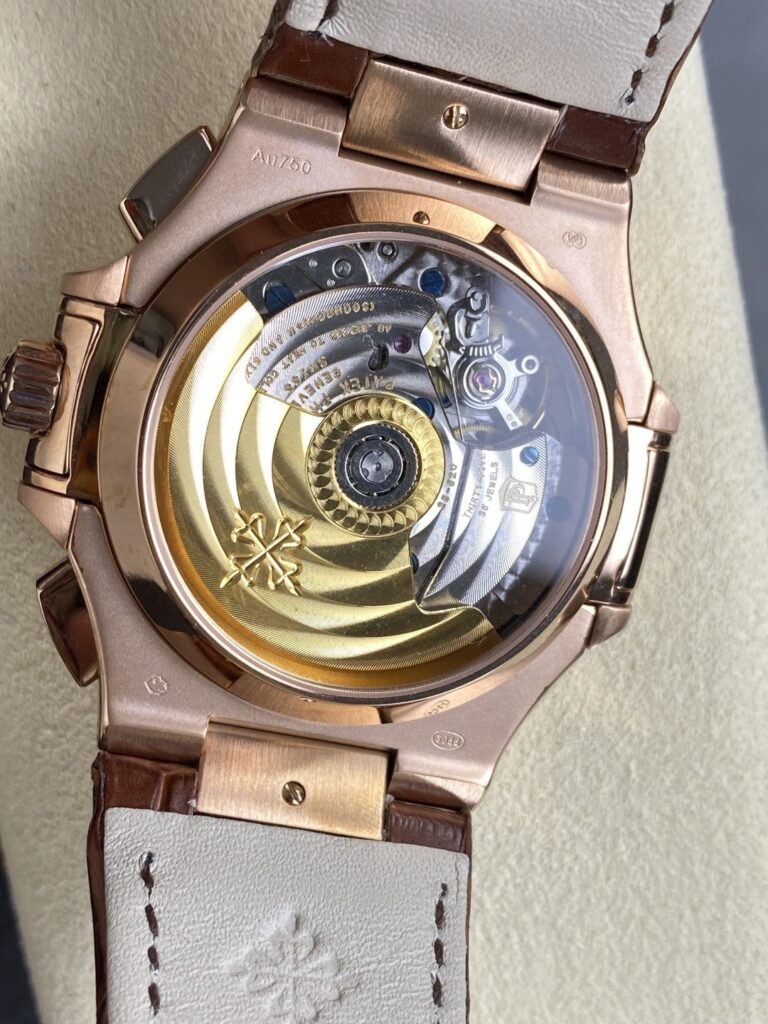 Super Clone Patek Philippe Nautilus Chronograph 5980/1AR-001 40.5mm Black Dial — side profile