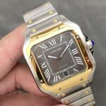 Super Clone Cartier Santos De Cartier CRW2SA0030 Demi Yellow Gold — case and bezel
