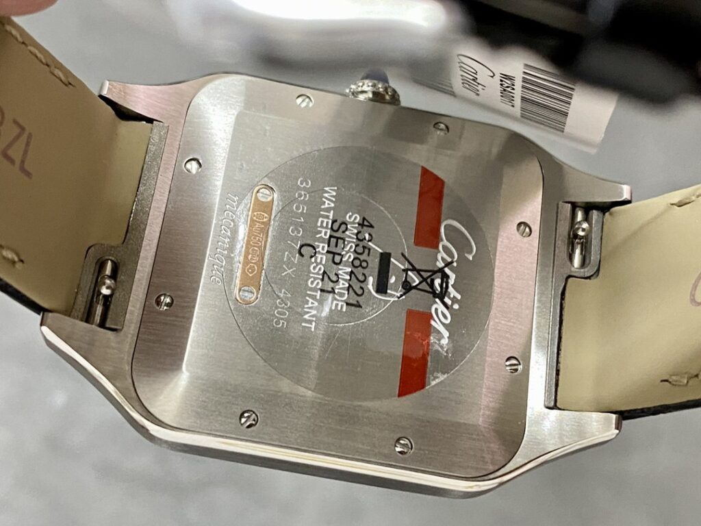 Super Clone Cartier Santos-Dumont 43.5mm W2SA0011 43.5mm x 31.4mm Demi Rose Gold — side profile