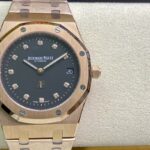 Super Clone Audemars Piguet Royal Oak “Jumbo” Extra-Thin 15207OR.OO.1240OR.01 39mm Black Dial Rose Gold – — dial close-up