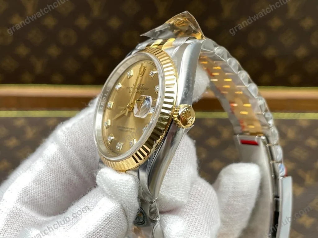 Super Clone Rolex Datejust Champagne Diamond Dial 126333-0012 41 mm – Swiss SuperClone