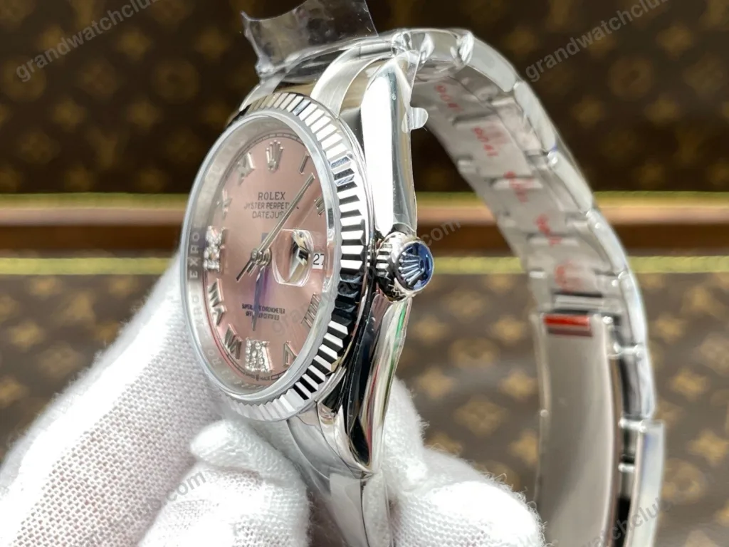 Super Clone Rolex Datejust Pink Roman Dial 126234-0032 36 mm – Swiss SuperClone