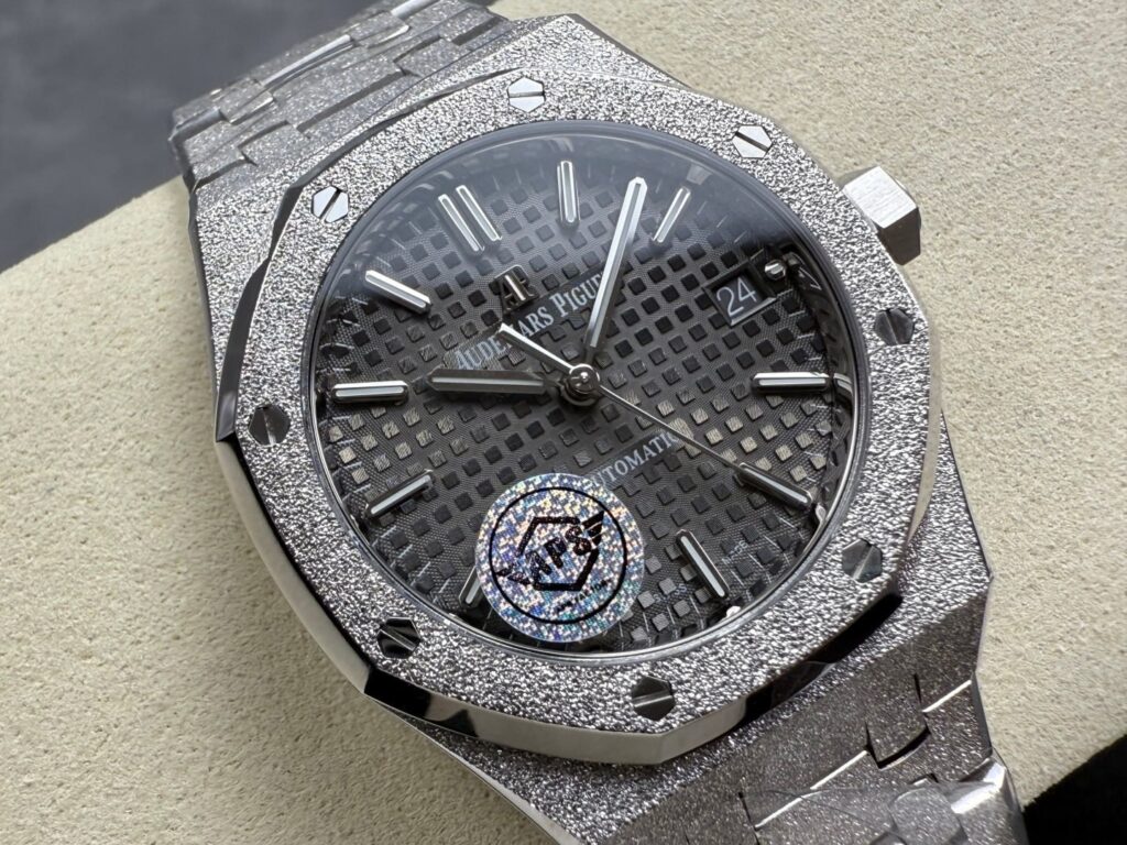 Super Clone Audemars Piguet Royal Oak Frosted-Gold 15454BC 37mm Gray Dial