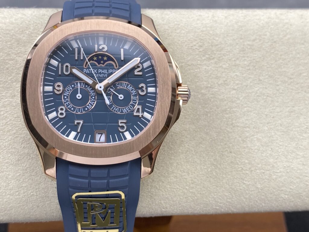 Super Clone Patek Philippe Aquanaut 5261R Moonphase Blue Rose 40mm – Swiss SuperClone