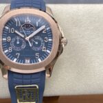 Super Clone Patek Philippe Aquanaut 5261R Moonphase Blue Rose 40mm – Swiss SuperClone