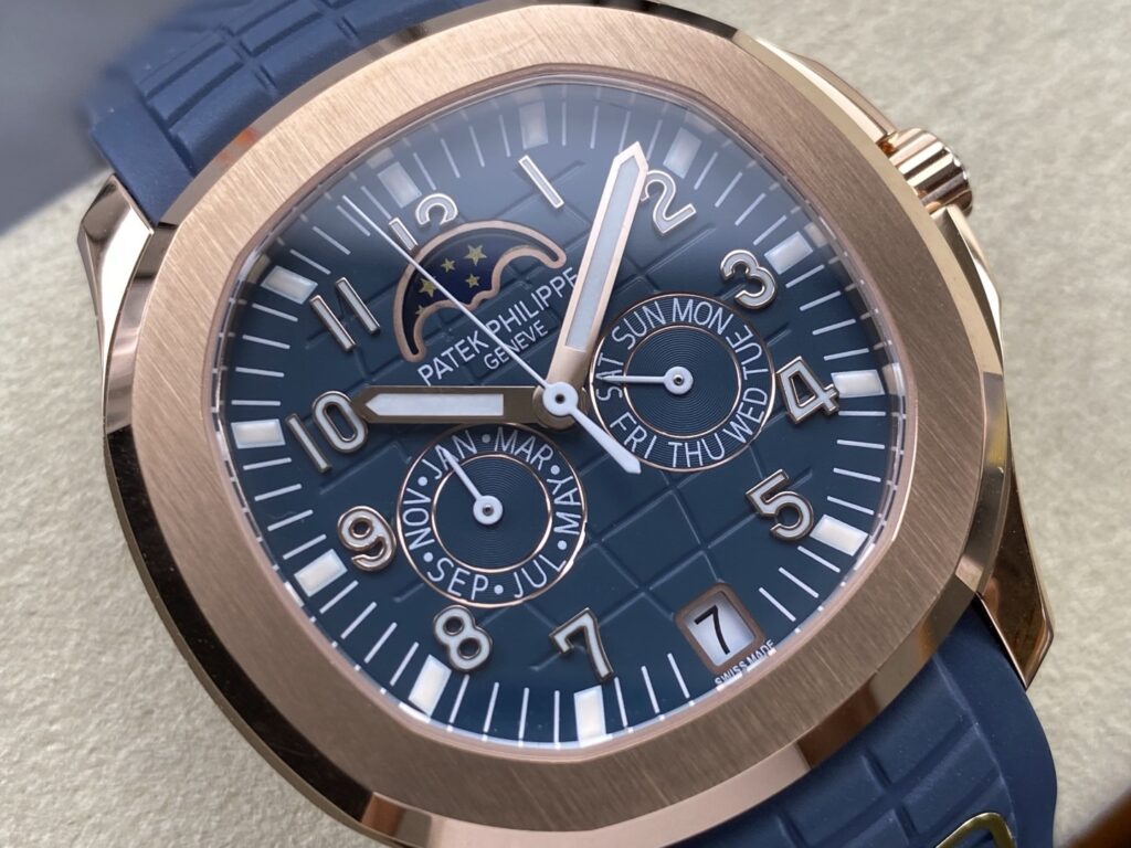 Super Clone Patek Philippe Aquanaut 5261R Moonphase Blue Rose 40mm – Swiss SuperClone
