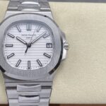 Super Clone Patek Philippe Nautilus 5711A White 40mm — dial close-up