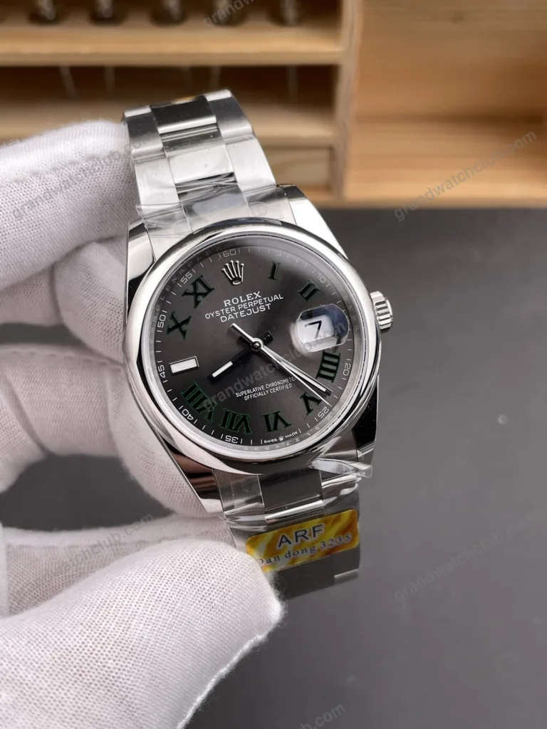 Super Clone Rolex Datejust Rhodium Dial 126300 “Wimbledon” Oyster 41 mm – Swiss SuperClone