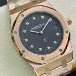 Super Clone Audemars Piguet Royal Oak “Jumbo” Extra-Thin 15207OR.OO.1240OR.01 39mm Black Dial Rose Gold – — view 10