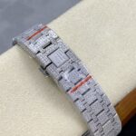Super Clone Audemars Piguet Royal Oak 15400ST 41mm Full Moissanite Hongkong – Customize Diamod — movement / caseback view