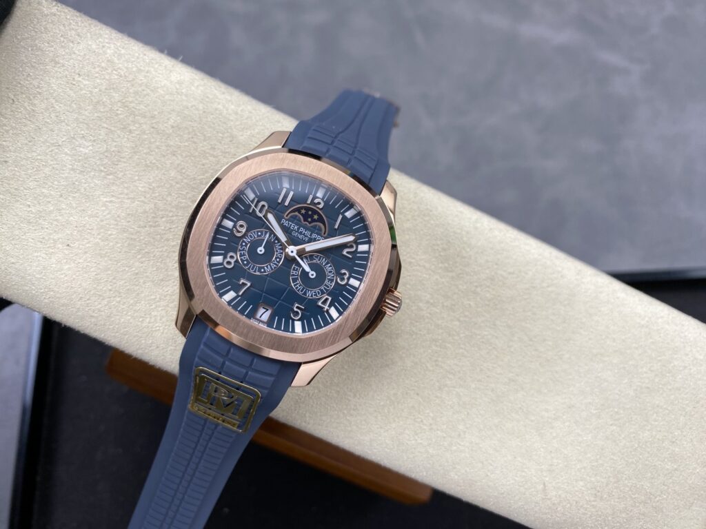Super Clone Patek Philippe Aquanaut 5261R Moonphase Blue Rose 40mm – Swiss SuperClone