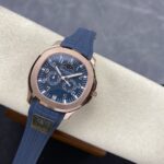 Super Clone Patek Philippe Aquanaut 5261R Moonphase Blue Rose 40mm – Swiss SuperClone
